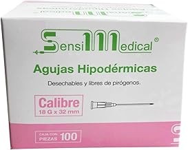 SENSIMEDICAL | Aguja Hipodérmica 18gx32 Mm Rosa Caja con 100 Unidades