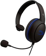 HyperX Cloud Chat Headset – Audífonos para chat con licencia oficial PS4, Monoaural, Comunicación nítida para chat, Diseño livi