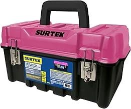 Surtek Caja plástica con broches metálicos