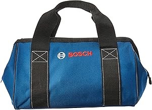 Bosch CW01 Bolsa de herramientas pequeña para contratistas, negro, azul, 12.75 pulgadas x 8 pulgadas x 9 pulgadas