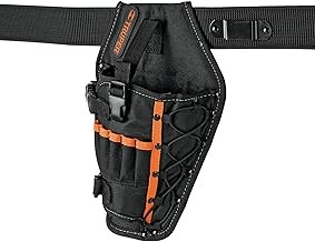 Truper POT-5B, Porta taladro de poliéster 6 compartimentos clip metálico para flexómetro, 1 Pieza