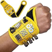 Cinturón para Herramientas,Muñequera Magnética Ajustable con 9 Potentes Imanes Superfuertes,Pulsera Magnética para Herramientas