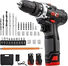 Taladro Electrico Inalambrico con 2 Modos de Trabajo Atornillado/Taladrado, 2 Baterías Recargables, Ajuste de Par de 25 + 2, pa