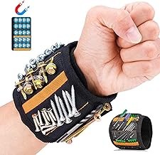 Muñequera magnética con 20 potentes imanes Potentes herramientas de muñeca magnéticas, muñequeras magnéticas de regalo para hom