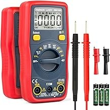 AstroAI Multímetro Digital Profesional Rango Automático Medidor de Corriente Voltaje AC/DC 1.5V 9V 12V y con Batería 1.5V Funci
