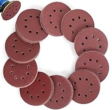TBONEEY Juego de 100 Discos de Lija, Amoladora Excéntrica con Gancho y Bucle de 12.5 cm, Discos de Lija Papel de Lija 8 Agujero
